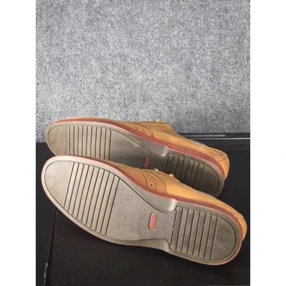 Polo Ralph Lauren Orrick Wing Tip Tan Leather Oxford Shoes Men 9.5 D Preppy Work
